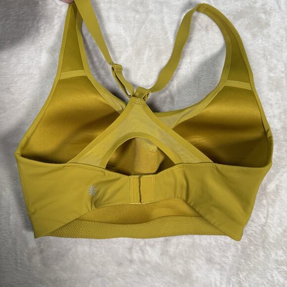 Athleta Advance High Impact Sports Bra Oxidized Yellow Women's Size 34DD - Picture 3 of 5